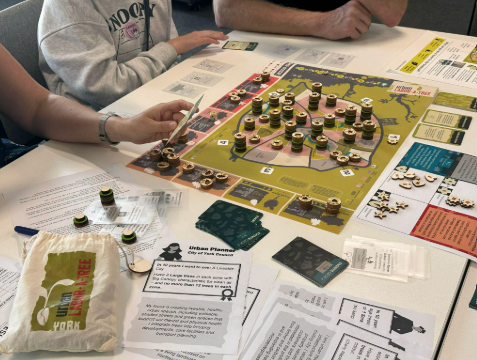 Urban Labor-a-tree game laid out